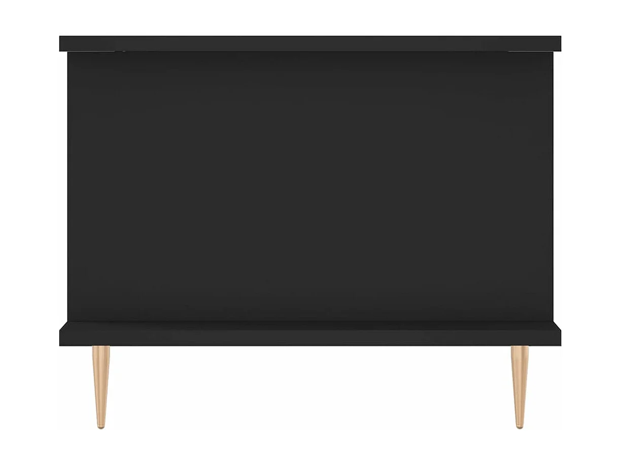 Table basse noir 90x50x40 cm bois d'ingénierie