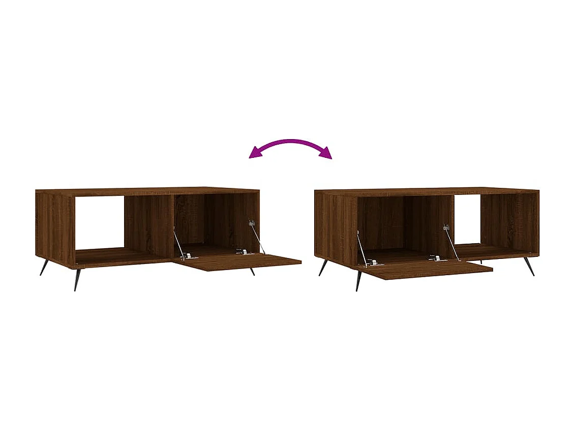 Couchtisch Braun Eichen-Optik 90x50x40 cm Holzwerkstoff