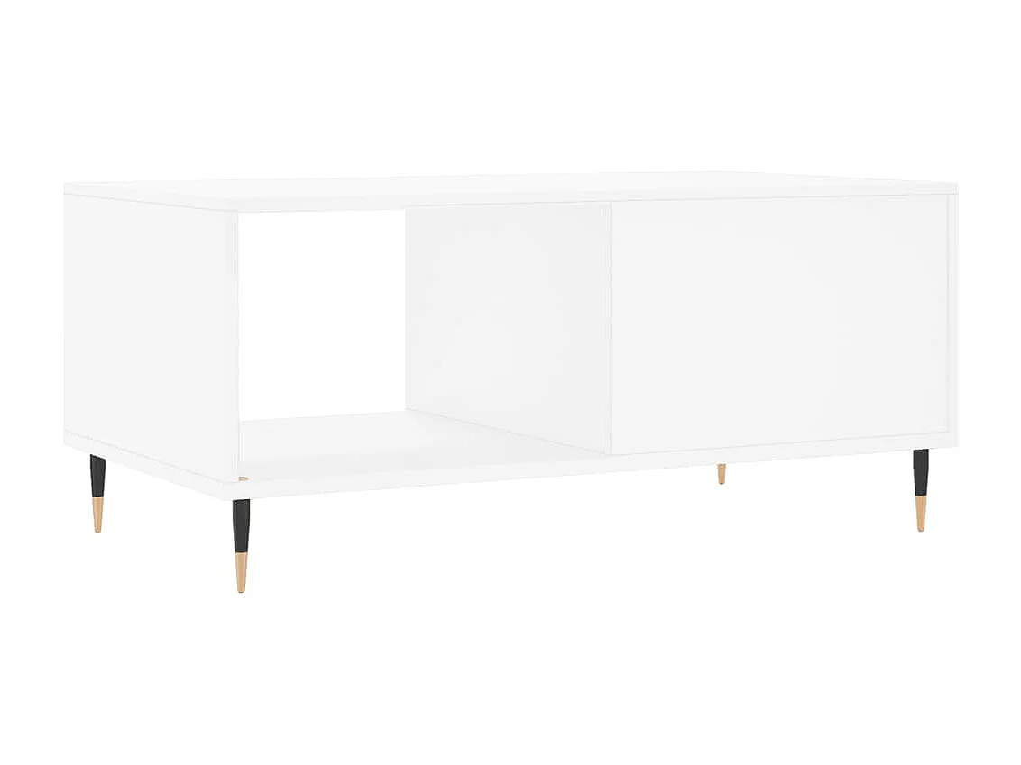 Table basse blanc 90x50x40 cm bois d'ingénierie