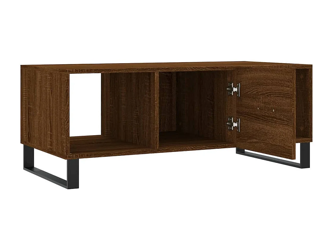 Mesa de centro 102x50x40 cm derivados madeira carvalho castanho