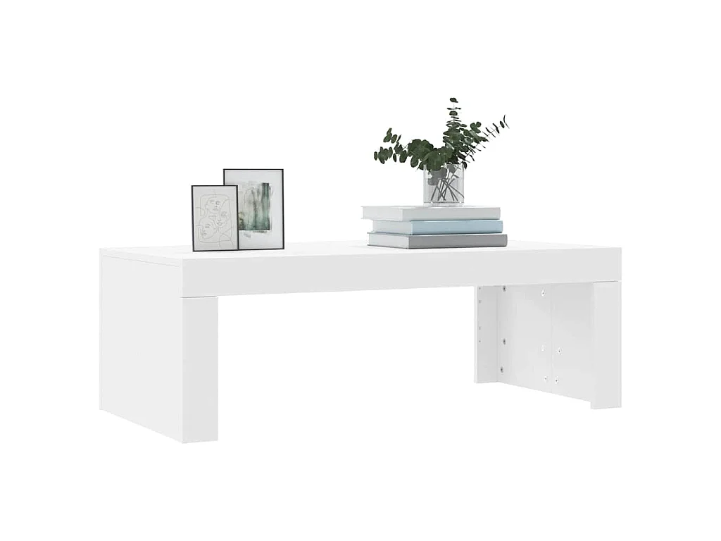 Salontafel 102x50x36 cm bewerkt hout wit