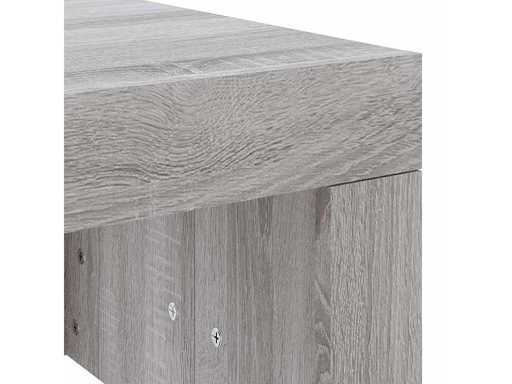 Table basse sonoma gris 102x50x36 cm bois d'ingénierie