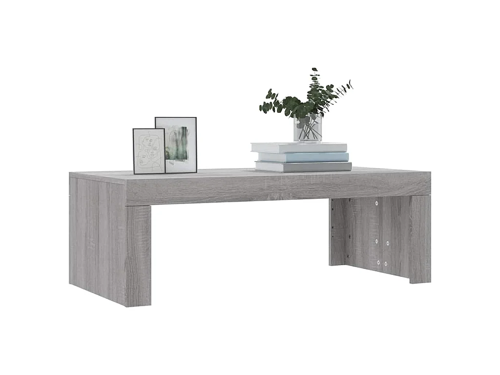 Table basse sonoma gris 102x50x36 cm bois d'ingénierie