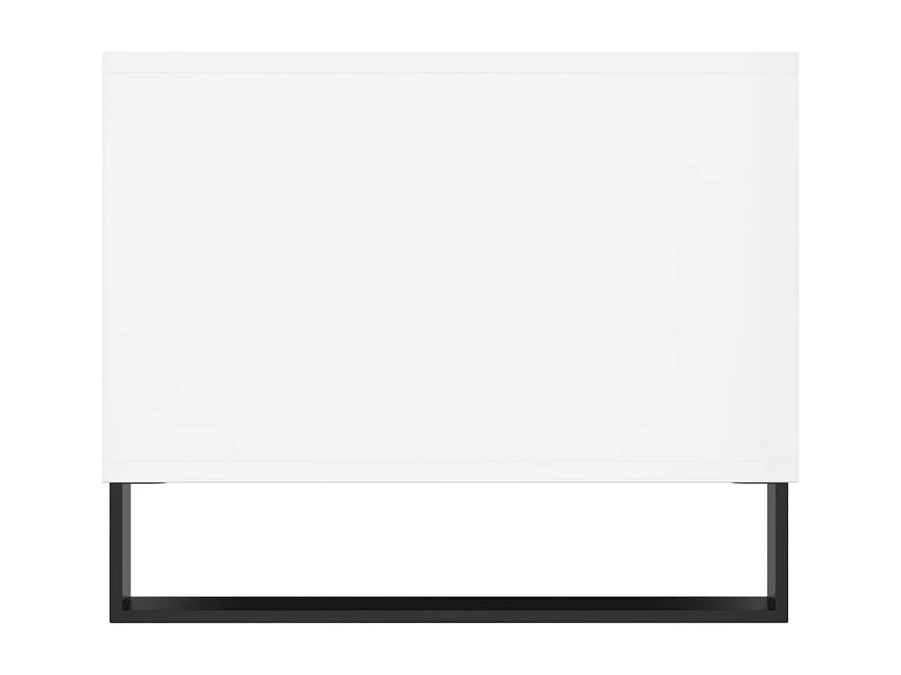 Table basse Blanc brillant 102x50x40 cm Bois d'ingénierie