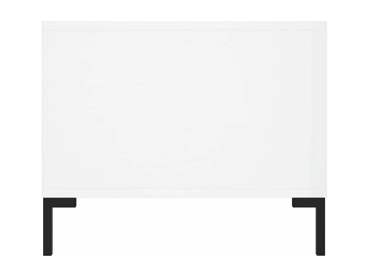 Table basse Blanc brillant 102x50x40 cm Bois d'ingénierie