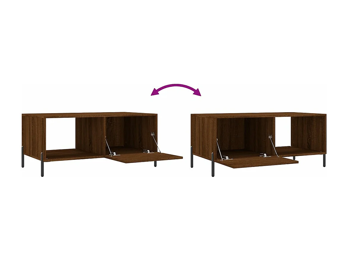 Couchtisch Braun Eichen-Optik 90x50x40 cm Holzwerkstoff