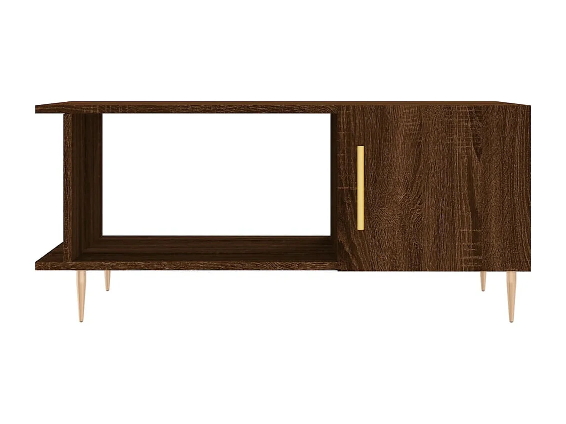 Tavolino da Salotto Rovere Marrone 90x50x40cm Legno Multistrato