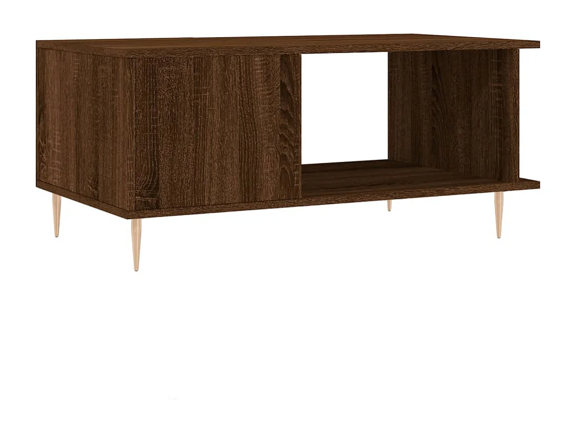 Tavolino da Salotto Rovere Marrone 90x50x40cm Legno Multistrato