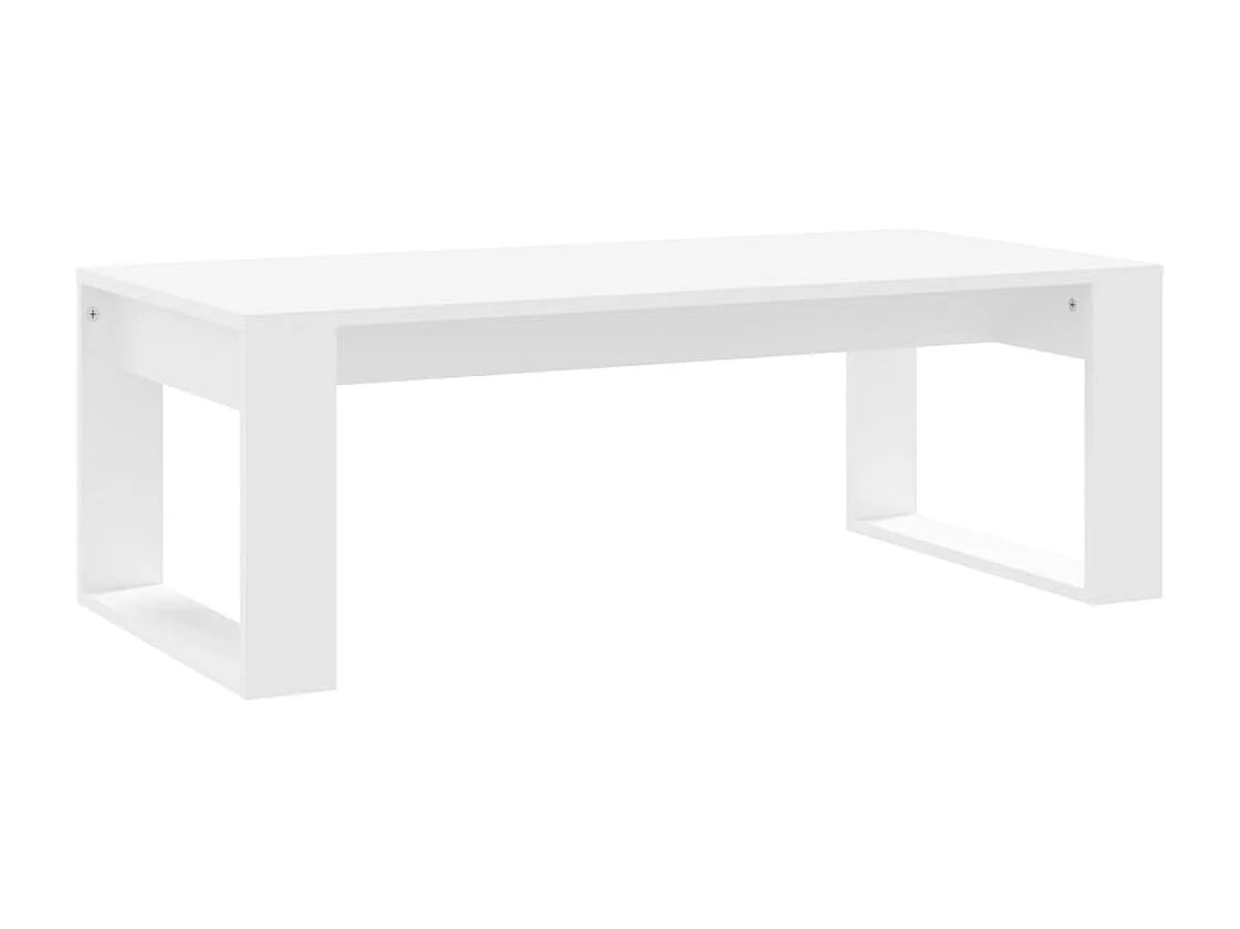 Mesa de centro madera de ingeniería blanco 102x50x35 cm