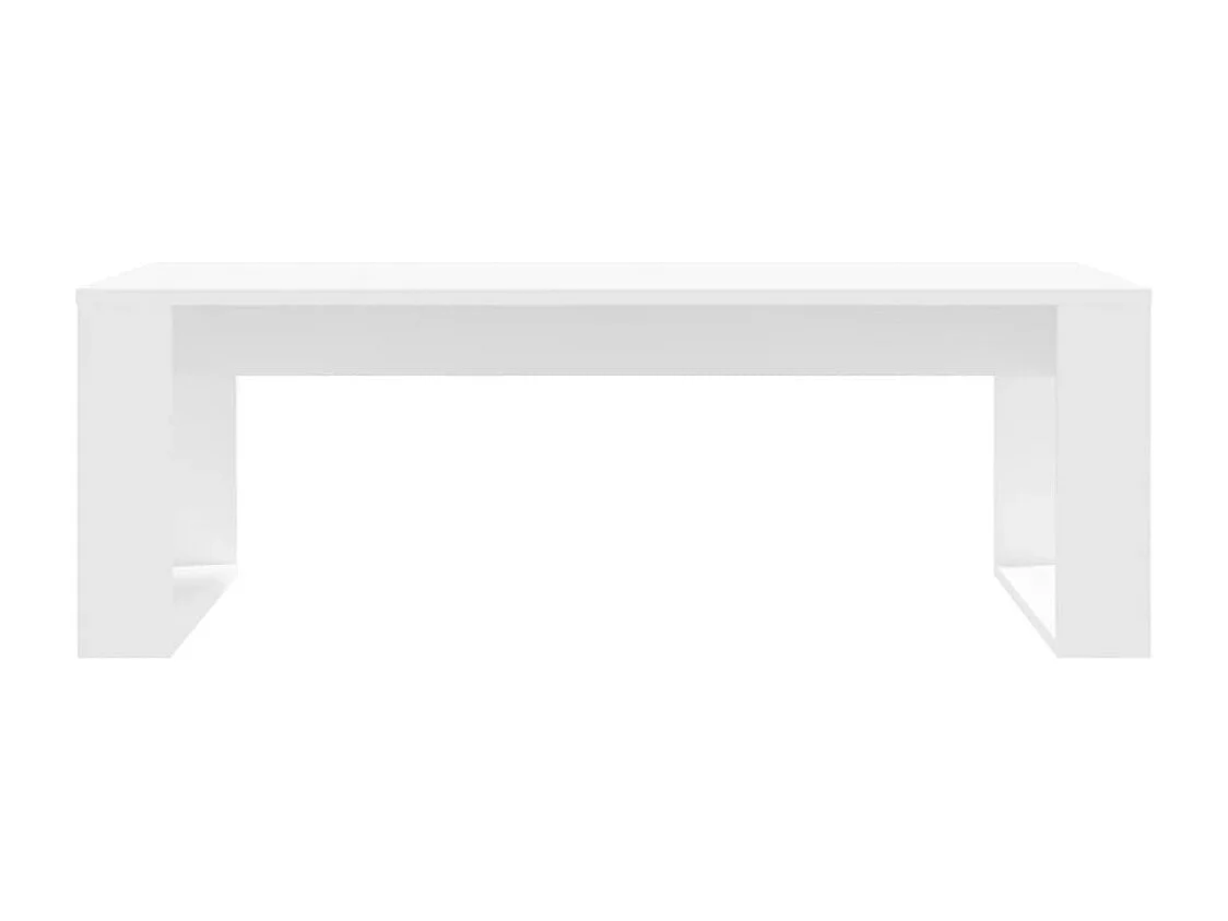 Mesa de centro madera de ingeniería blanco 102x50x35 cm
