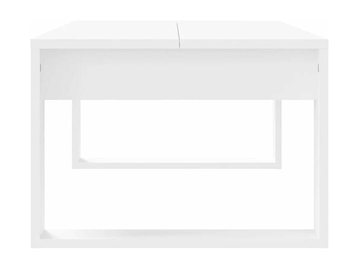 Mesa de centro madera de ingeniería blanco 102x50x35 cm