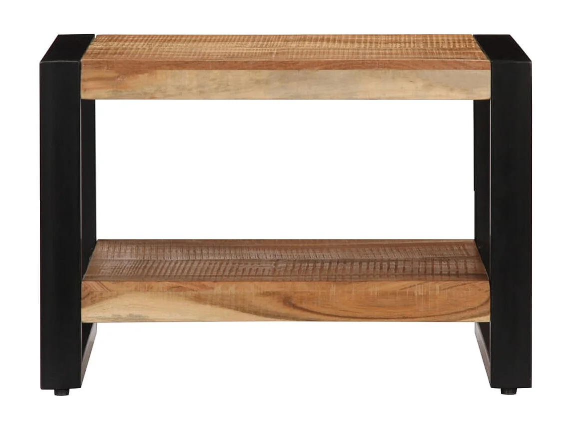 Mesa de centro de madera maciza de acacia 60x60x40 cm