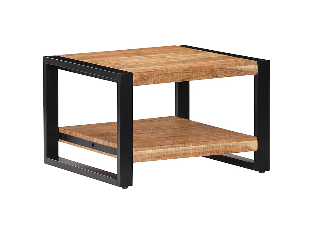 Mesa de centro de madera maciza de acacia 60x60x40 cm