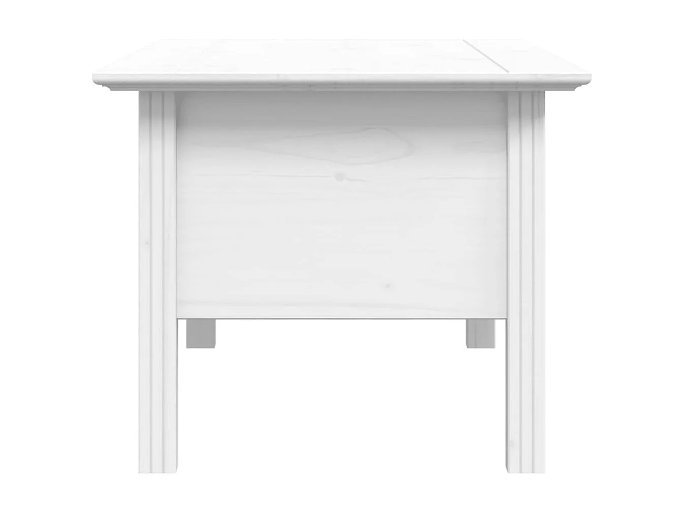 Table basse BODO blanc 100x55x46 cm bois de pin massif