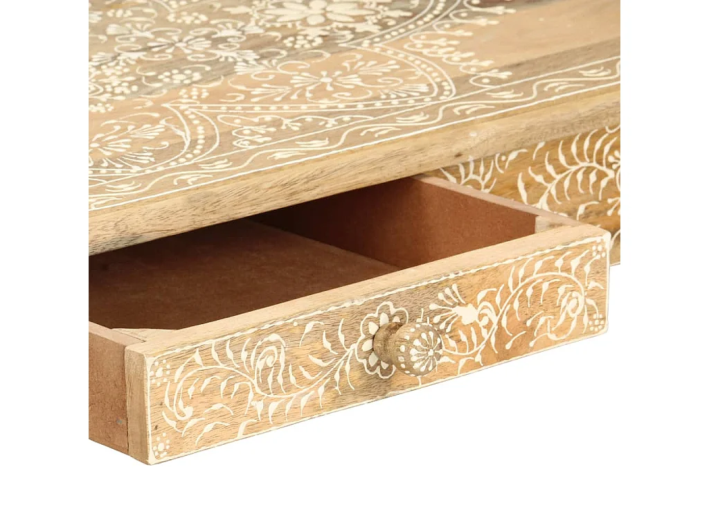 Salontafel handgeschilderd 110x50x45 cm massief mangohout