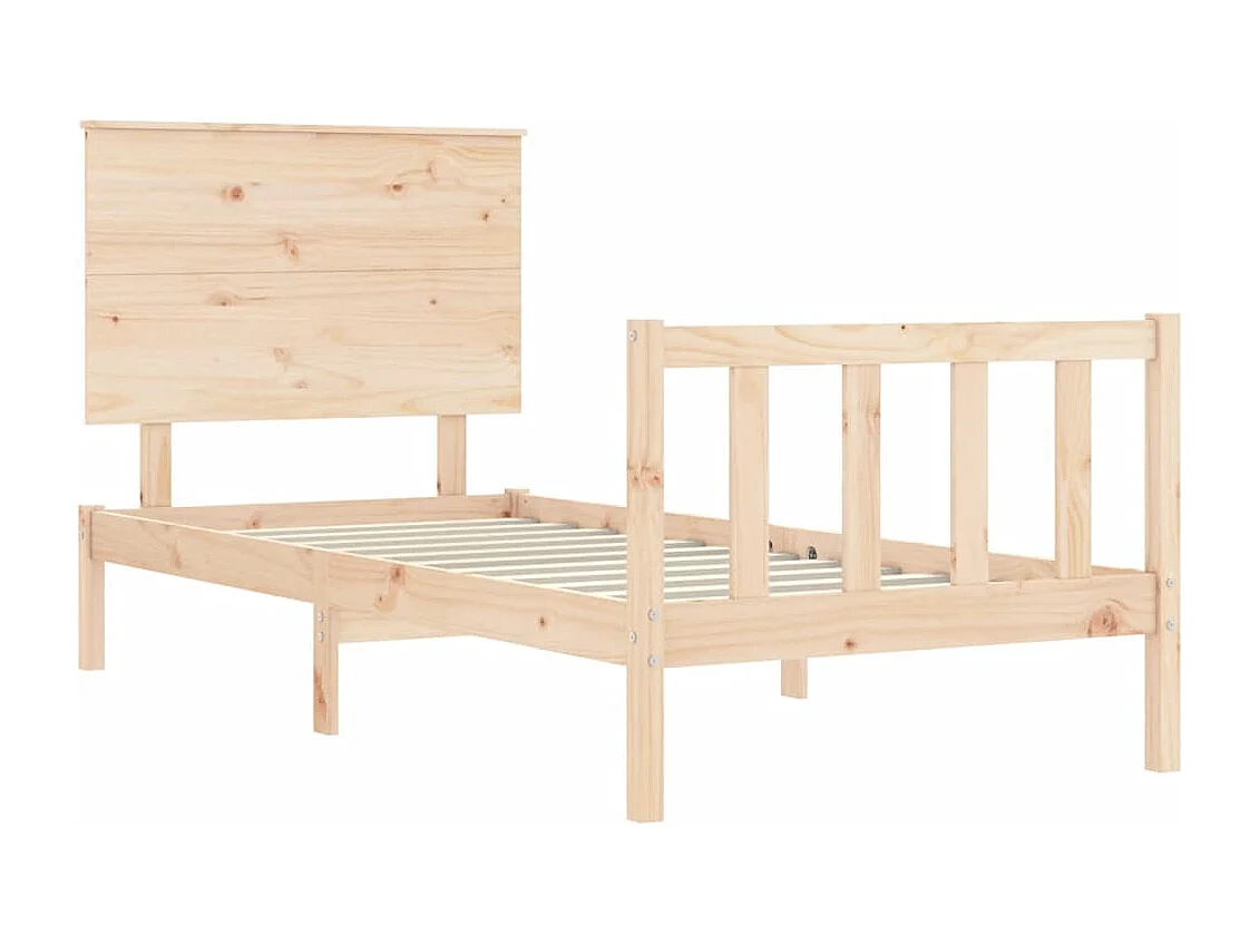 Cadre de lit sans matelas bois de pin massif