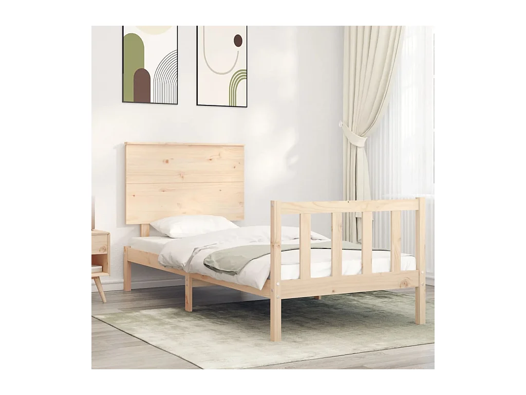 Giroletto con Testiera Small Single in Legno Massello