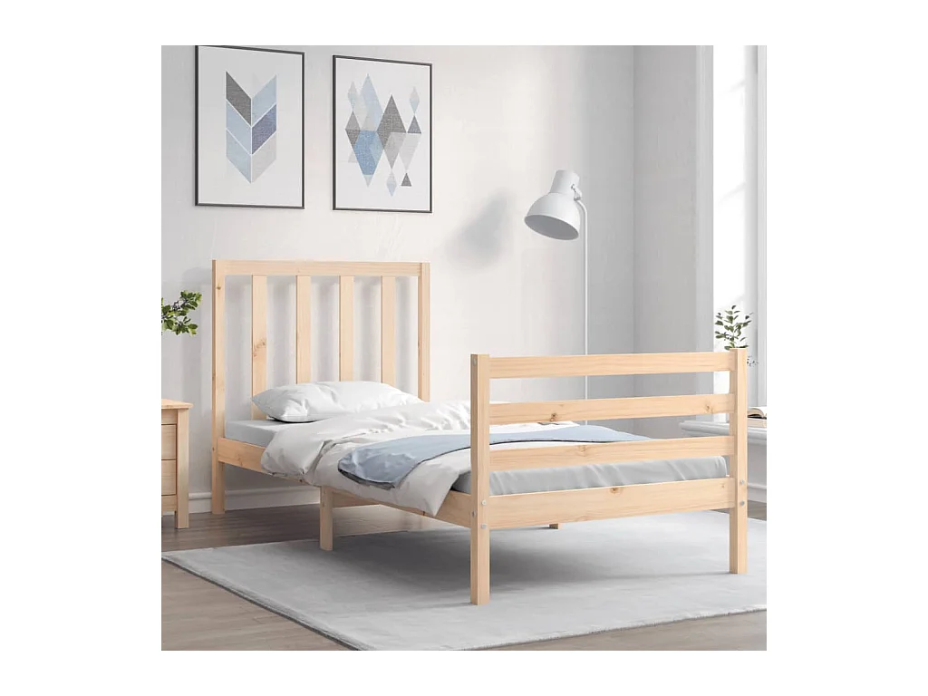 Giroletto con Testiera Small Single in Legno Massello