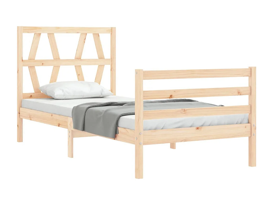 Cadre de lit sans matelas bois massif