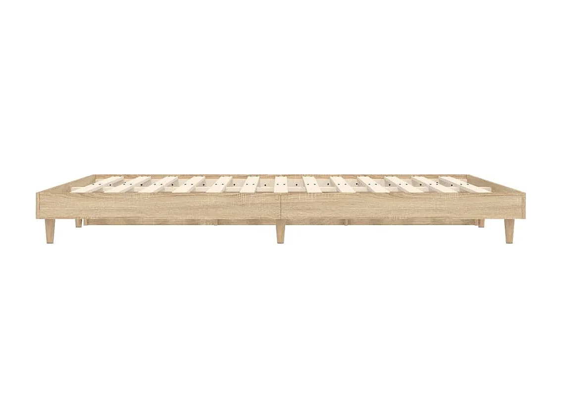 Cadre de lit sans matelas chêne sonoma 140x190 cm