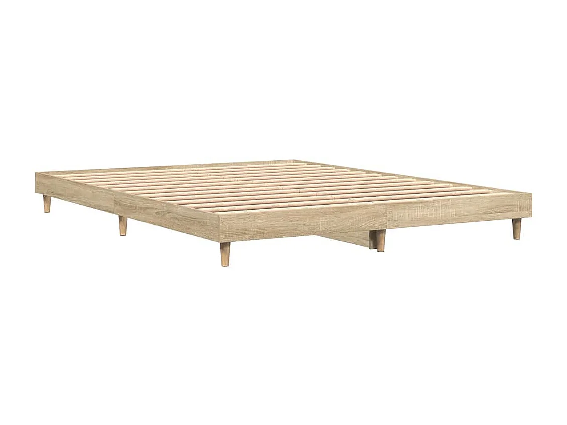 Bettgestell ohne Matratze Sonoma-Eiche 140x200 cm Holzwerkstoff