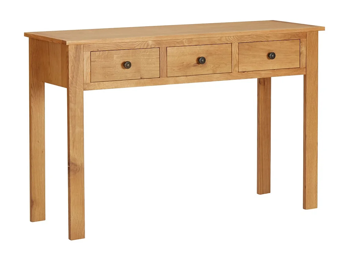 Tavolo da Trucco 110x40x75 cm in Legno Massello di Rovere