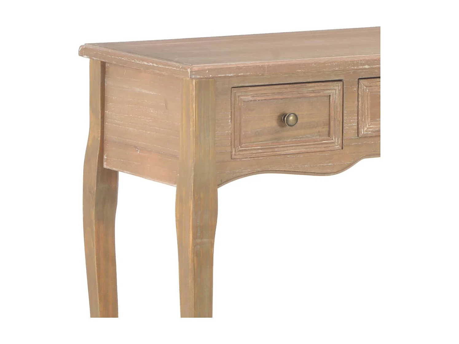 Table de console et coiffeuse avec 3 tiroirs Marron