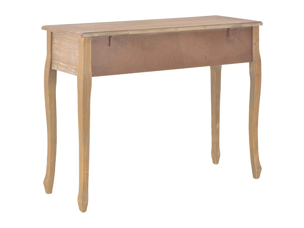 Table de console et coiffeuse avec 3 tiroirs Marron