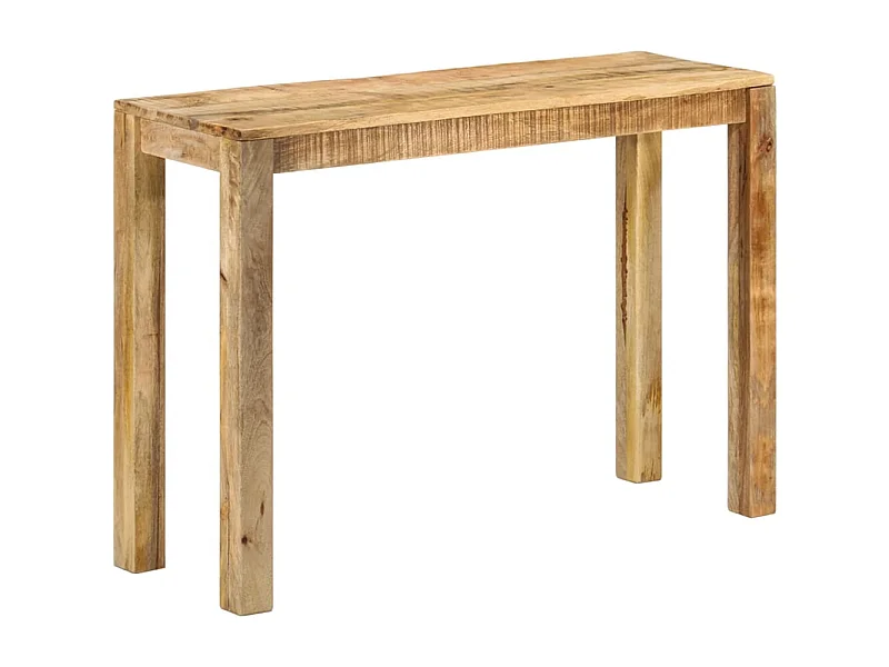 Tavolo Consolle 110x35x76 cm in Legno Massello di Mango Grezzo