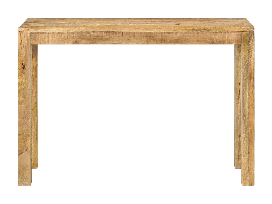 Konsolentisch 110x35x76 cm Raues Mangoholz