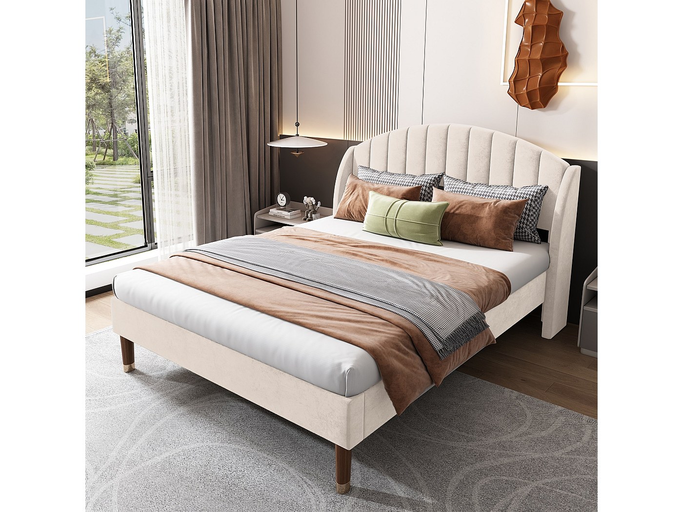 Letto Singolo Imbottito KOMHTOM Con Contenitore E Testiera Regolabile – 90x200 Cm – Struttura Letto Cassapanca Con Rete A Doghe In Legno
