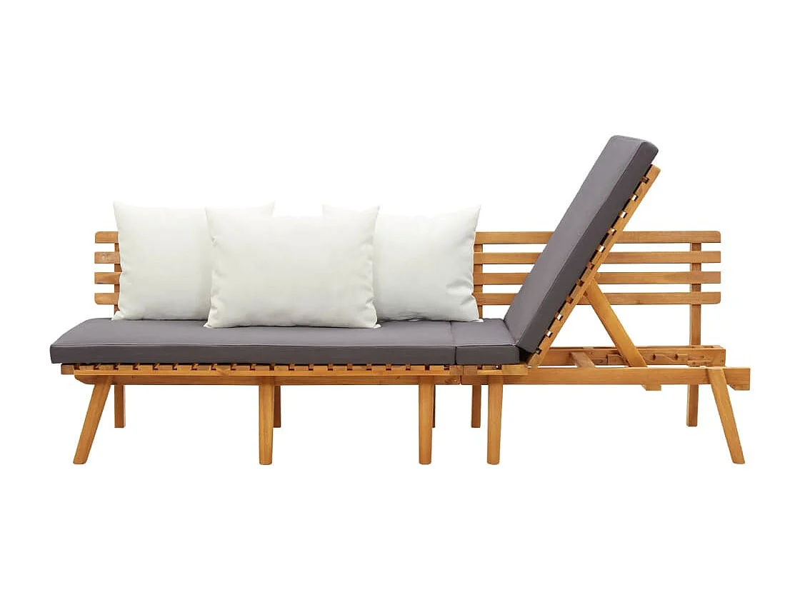 Lit de repos de jardin 200x65 cm Bois d'acacia solide