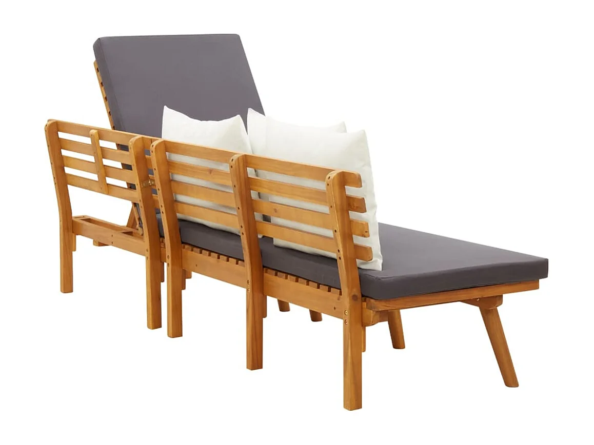 Lit de repos de jardin 200x65 cm Bois d'acacia solide