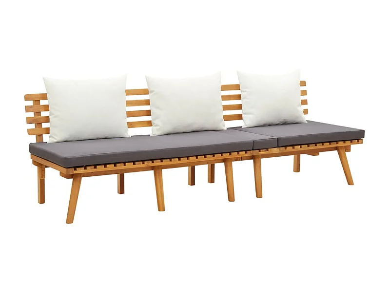 Lit de repos de jardin 200x65 cm Bois d'acacia solide