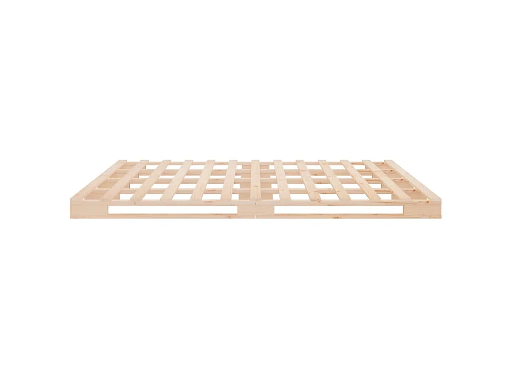 Letto a Pallet 160x200 cm in Legno Massello di Pino