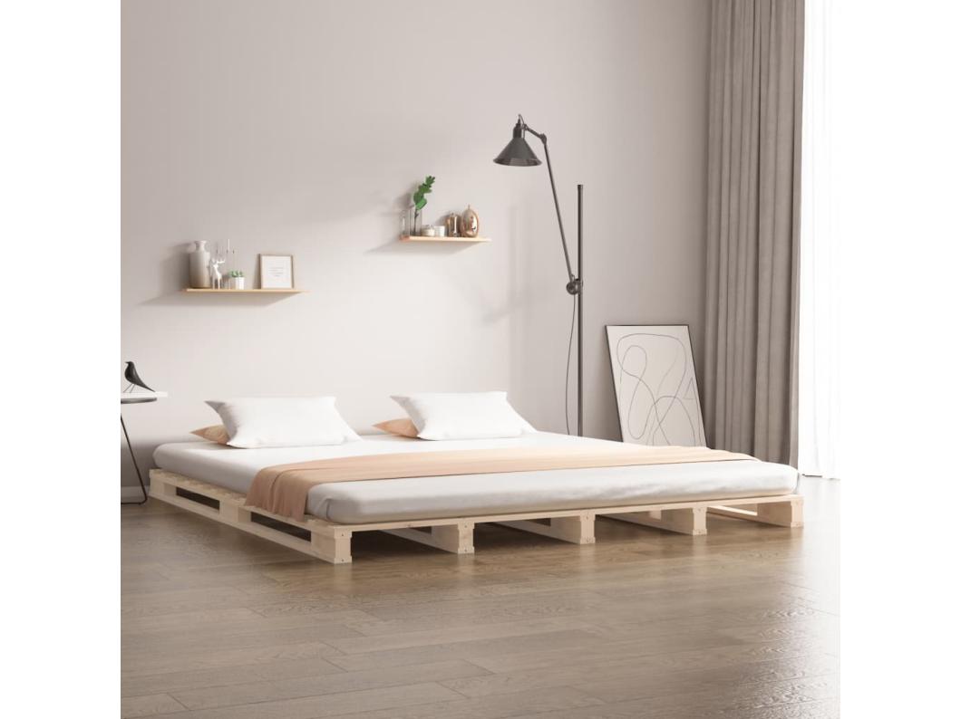 Cama de paletes 160x200 cm pinho maciço