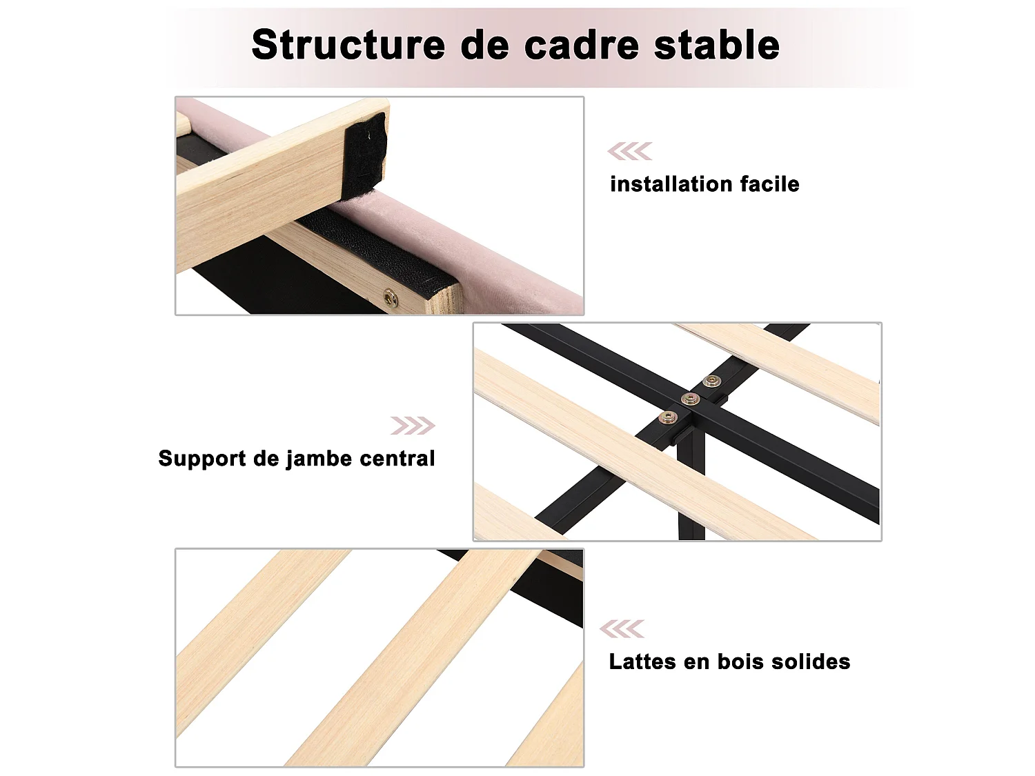 Muschelbett – 140 x 190 cm – Samt – rosa Farbe + Lattenrost