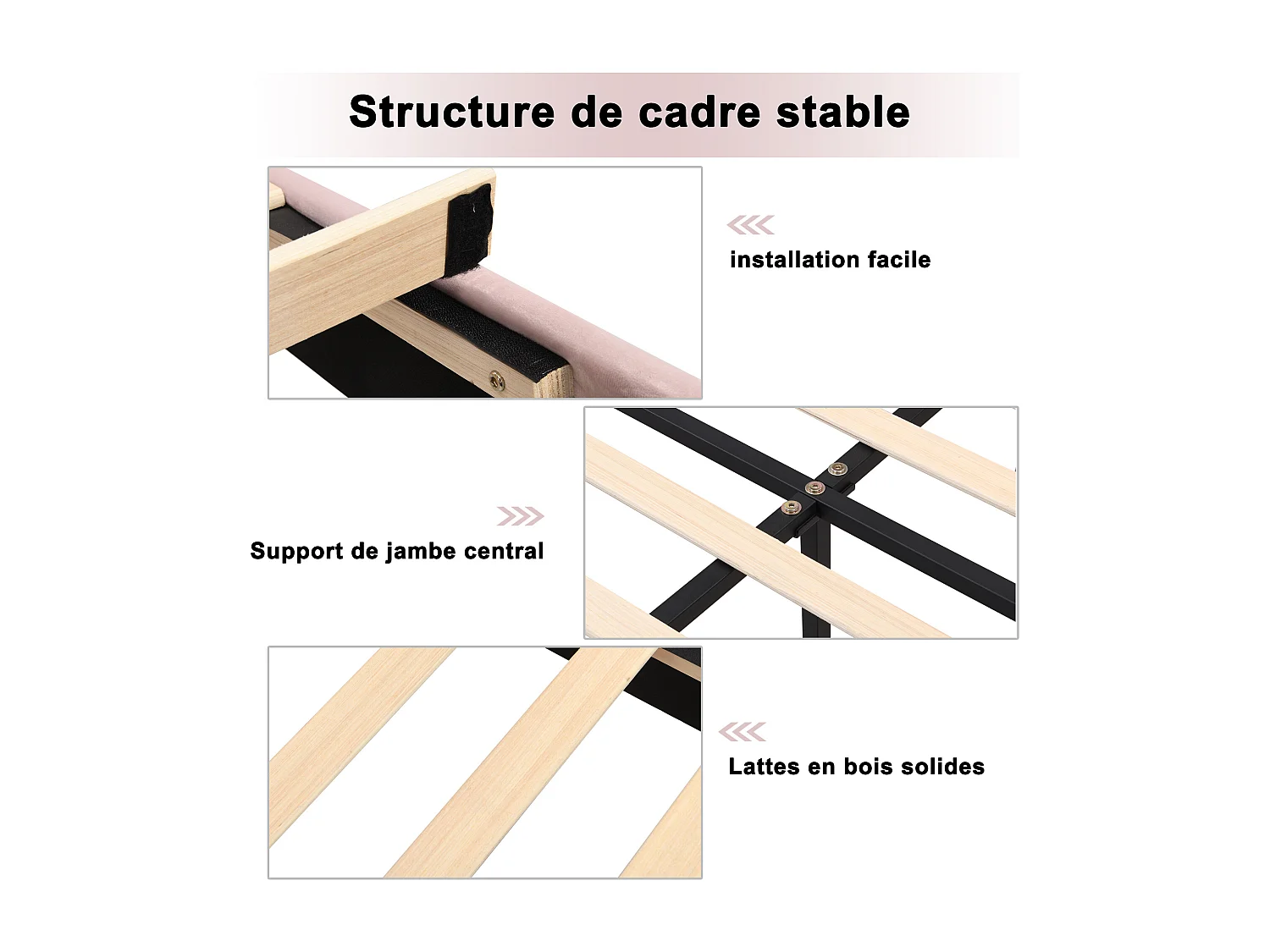 Muschelbett – 140 x 190 cm – Samt – rosa Farbe + Lattenrost