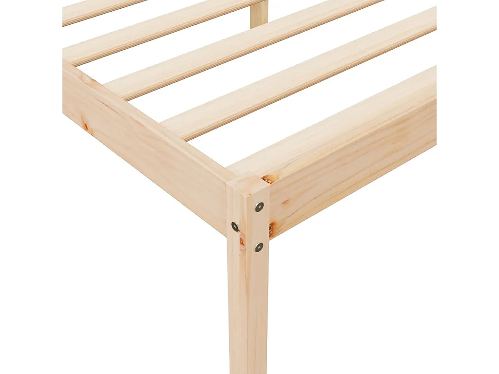 Lit pour personne âgée 120x190 cm petit double bois massif pin