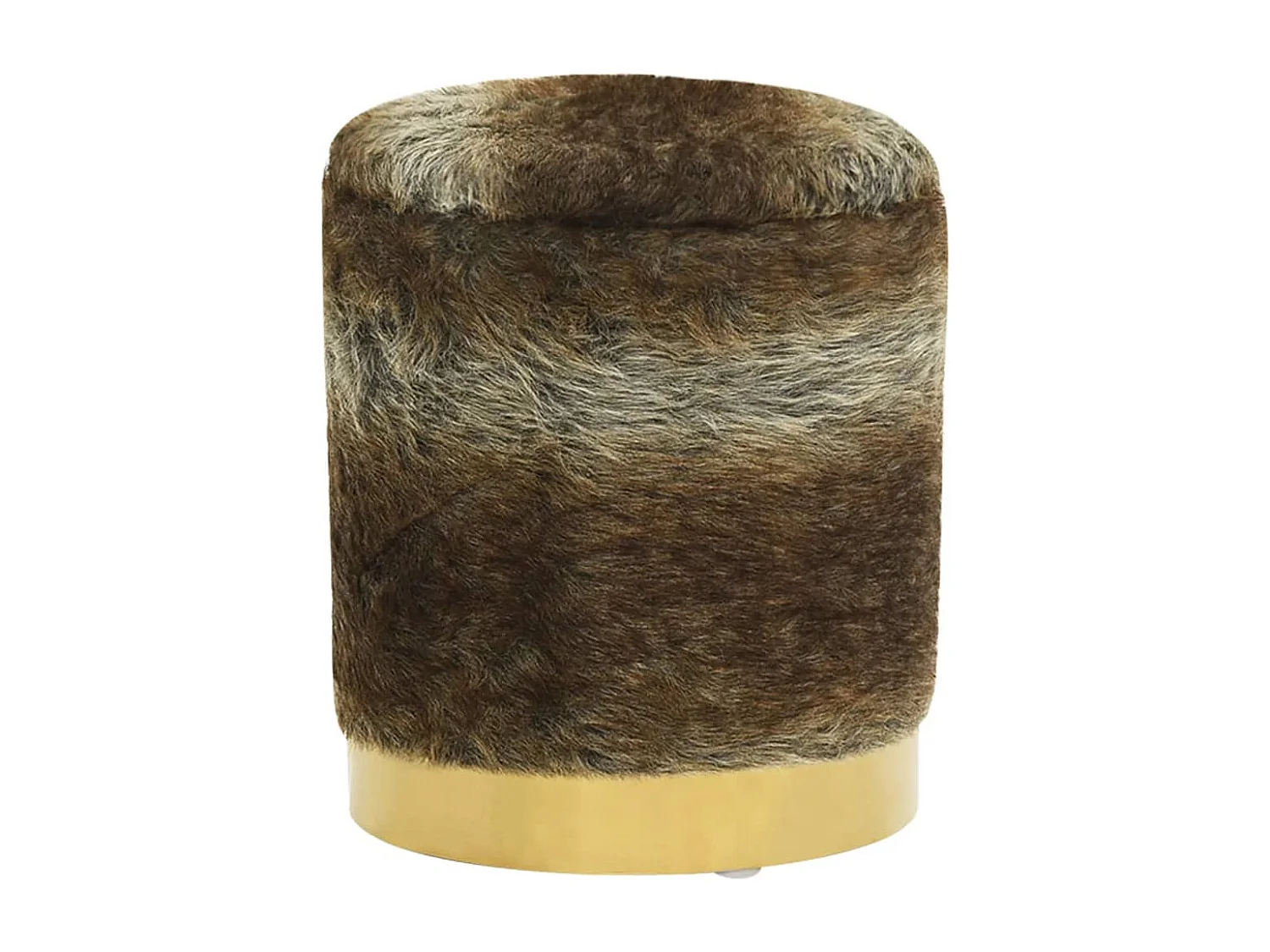 Tabouret de rangement rond Mélange de couleurs Peluche 31 x 37 cm