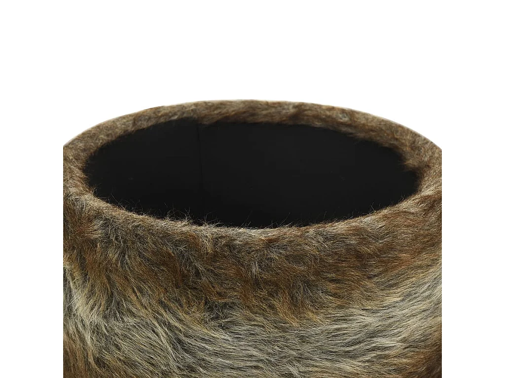 Tabouret de rangement rond Mélange de couleurs Peluche 31 x 37 cm