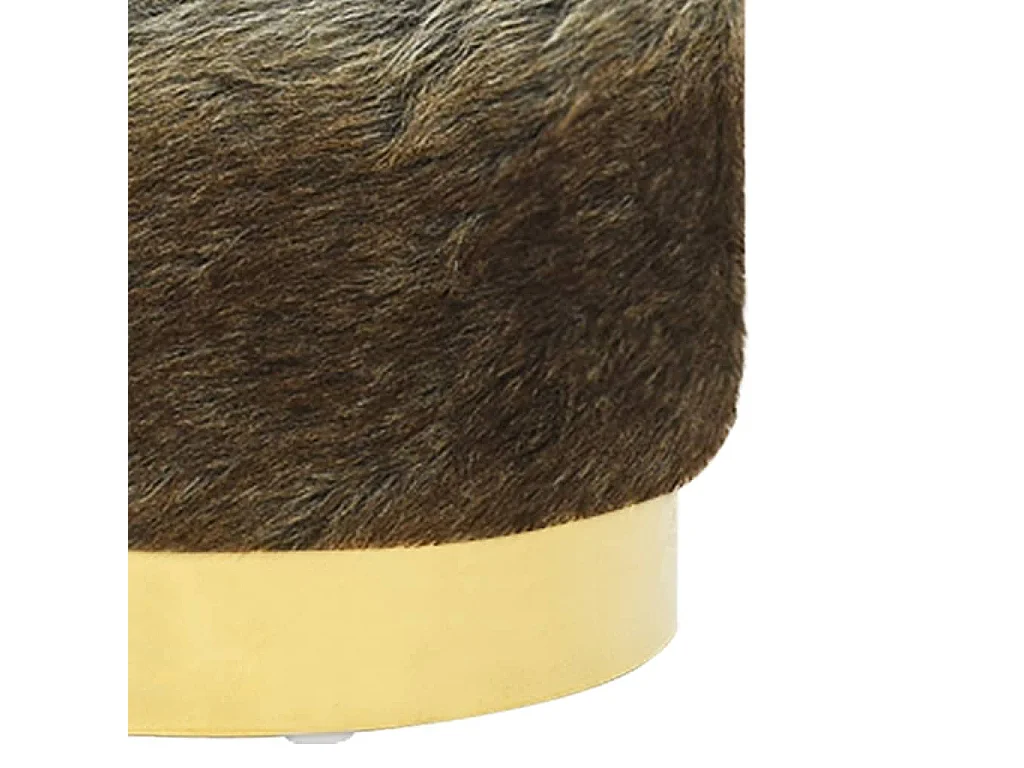 Tabouret de rangement rond Mélange de couleurs Peluche 31 x 37 cm