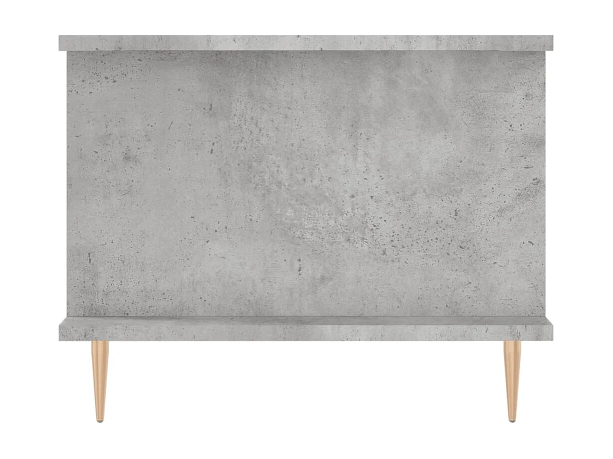 Table basse gris béton 90x50x40 cm bois d'ingénierie