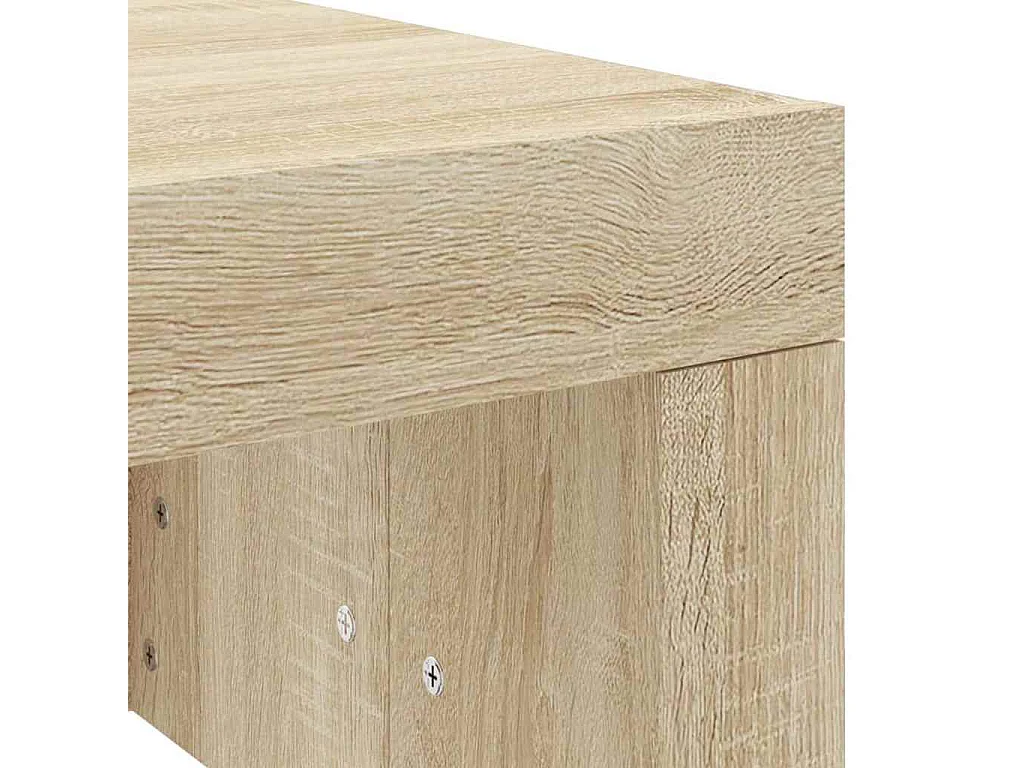 Table basse chêne sonoma 102x50x36 cm bois d'ingénierie
