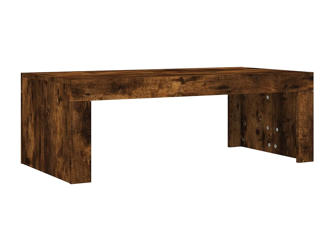Salontafel 102x50x36 cm bewerkt hout gerookt eikenkleurig