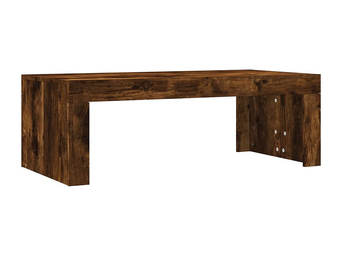 Salontafel 102x50x36 cm bewerkt hout gerookt eikenkleurig