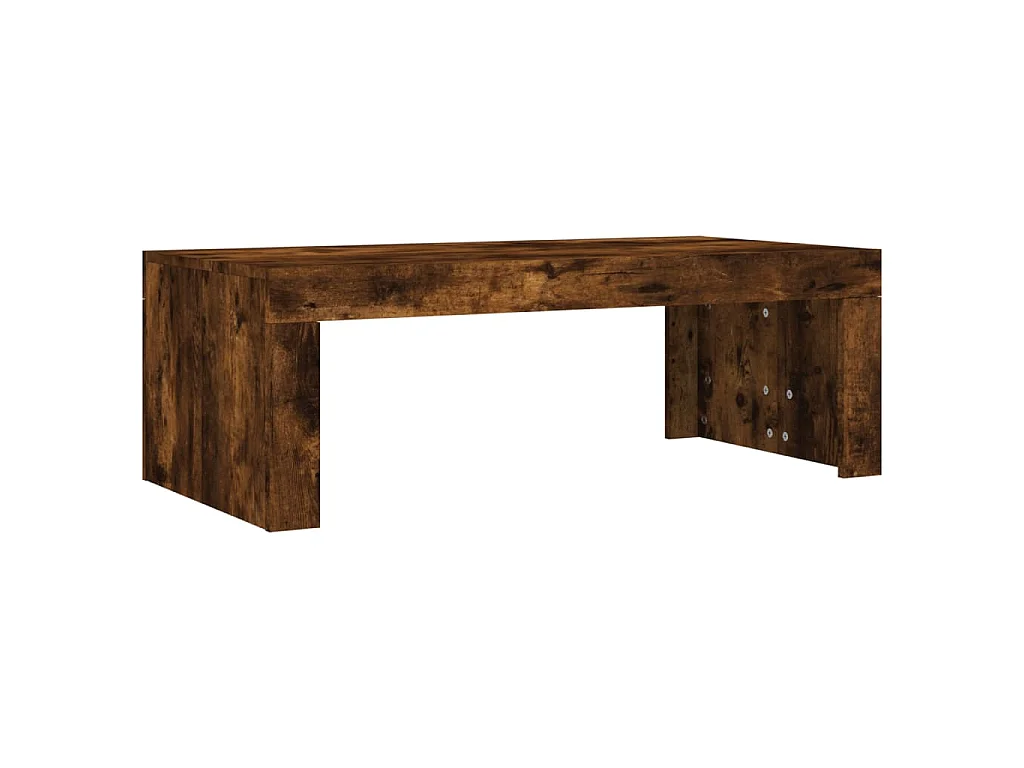 Salontafel 102x50x36 cm bewerkt hout gerookt eikenkleurig