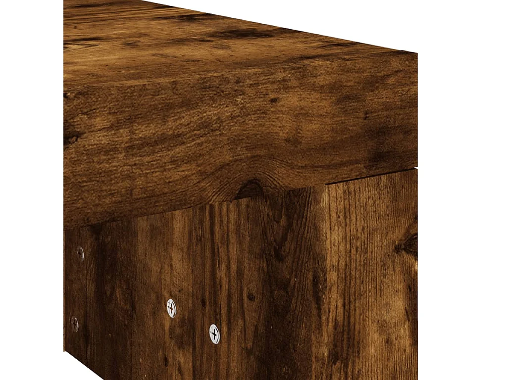 Salontafel 102x50x36 cm bewerkt hout gerookt eikenkleurig