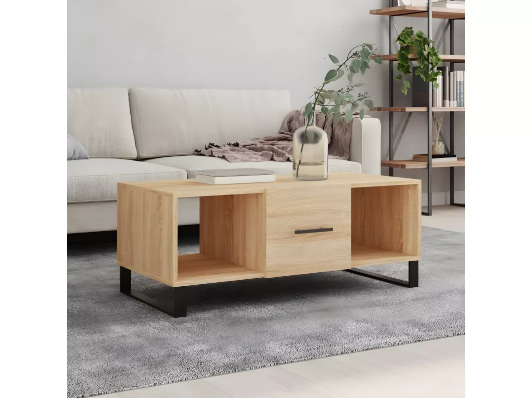 Kauf Unique Couchtisch Sonoma-Eiche 102x50x40 cm Holzwerkstoff