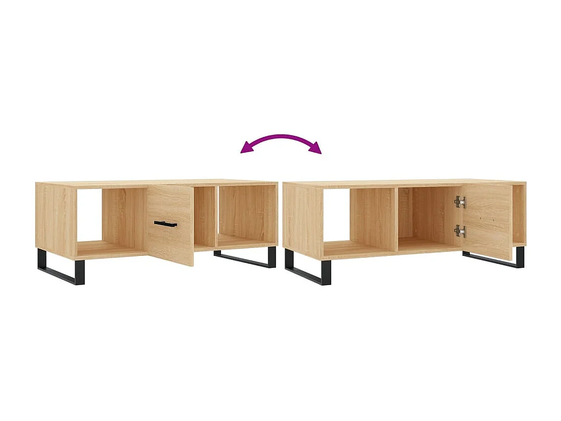 Mesa de centro 102x50x40 derivados de madeira carvalho sonoma